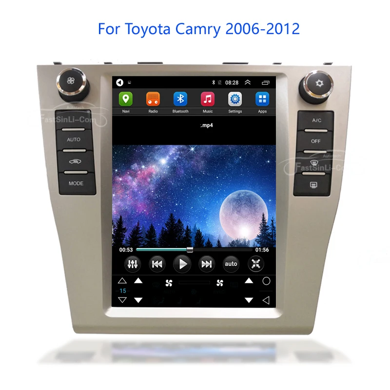 Автомобильный плеер в стиле Tesla Android для Toyota Camry 2006 2011 четырехъядерный процессор GPS