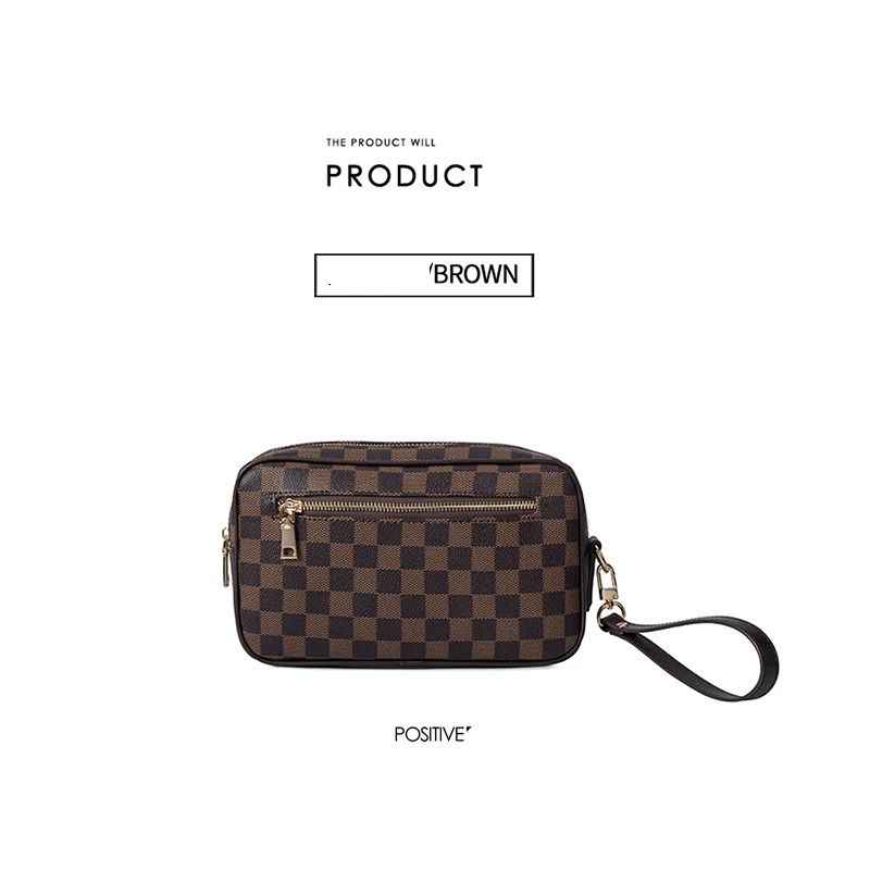 Luxury Classic Checkered Plaids Women's Bag European and American Fashion Retro Plaid Hand Bag Wild Unisex Casual Clutch