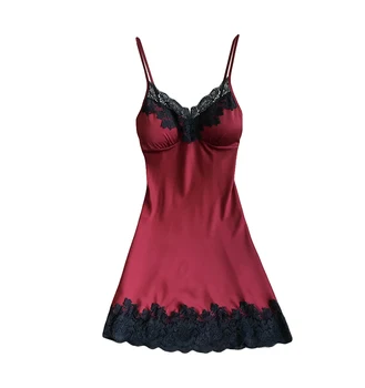 

Sexy Lingerie Women Silk Lace Robe Dress Babydoll Nightdress Nightgown Sleepwear