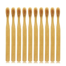 Bamboo Зубная щетка для взрослых es Мягкая зубная щетка экологическая зубная щетка мягкая щетина упаковка из 10