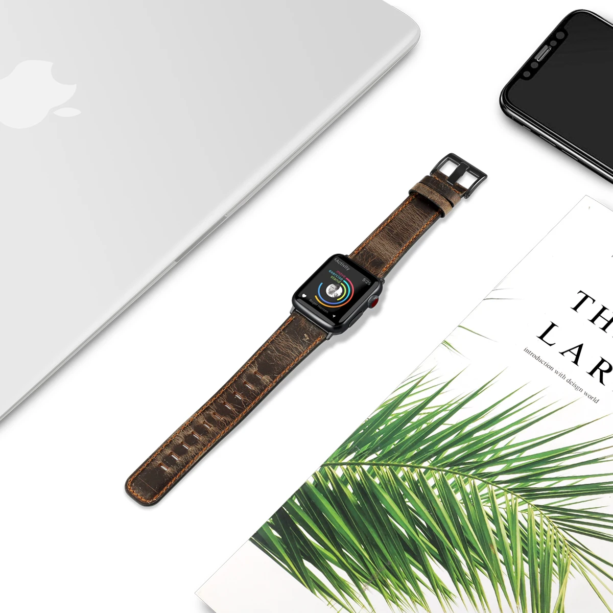 Винтажный ремешок для Apple Watch, кожаный ремешок 38 мм, 44 мм, 40 мм, 42 мм, сменный ремешок из натуральной кожи для Iwatch Band 83011