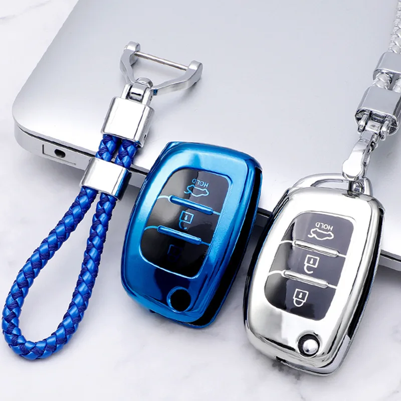 

Soft TPU car key case key cover For Hyundai Tucson Creta ix25 i10 i20 i30 Verna Mistra Elantra 2015-2018 romote key Accessories