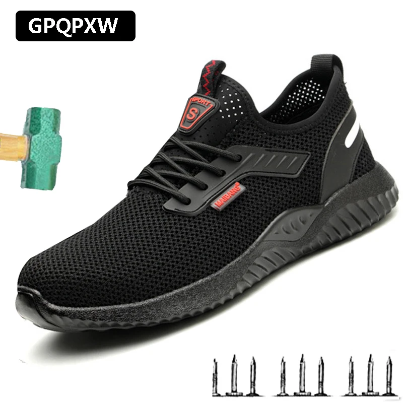 

Men's Steel Toe Caps Shoes Breathable Wear-resistant Deodorant Lightweight Work Boots Anti-smashing Anti-piercing Safety Shoes