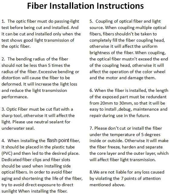 fiber installation considerations