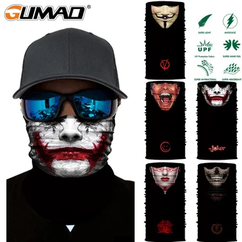 

3D Joker Seamless Magic Neck Gaiter Face Shield Cycling Fishing Bike Ski Camping Bandana Halloween Headband Scarf Men Women