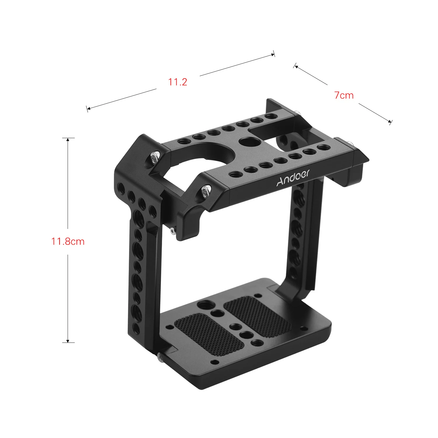 Andoer металлическая алюминиевая клетка для крепления камеры совместима с Z CAM E2C с креплением для холодного башмака 1/4 винтовые аксессуары для съемки