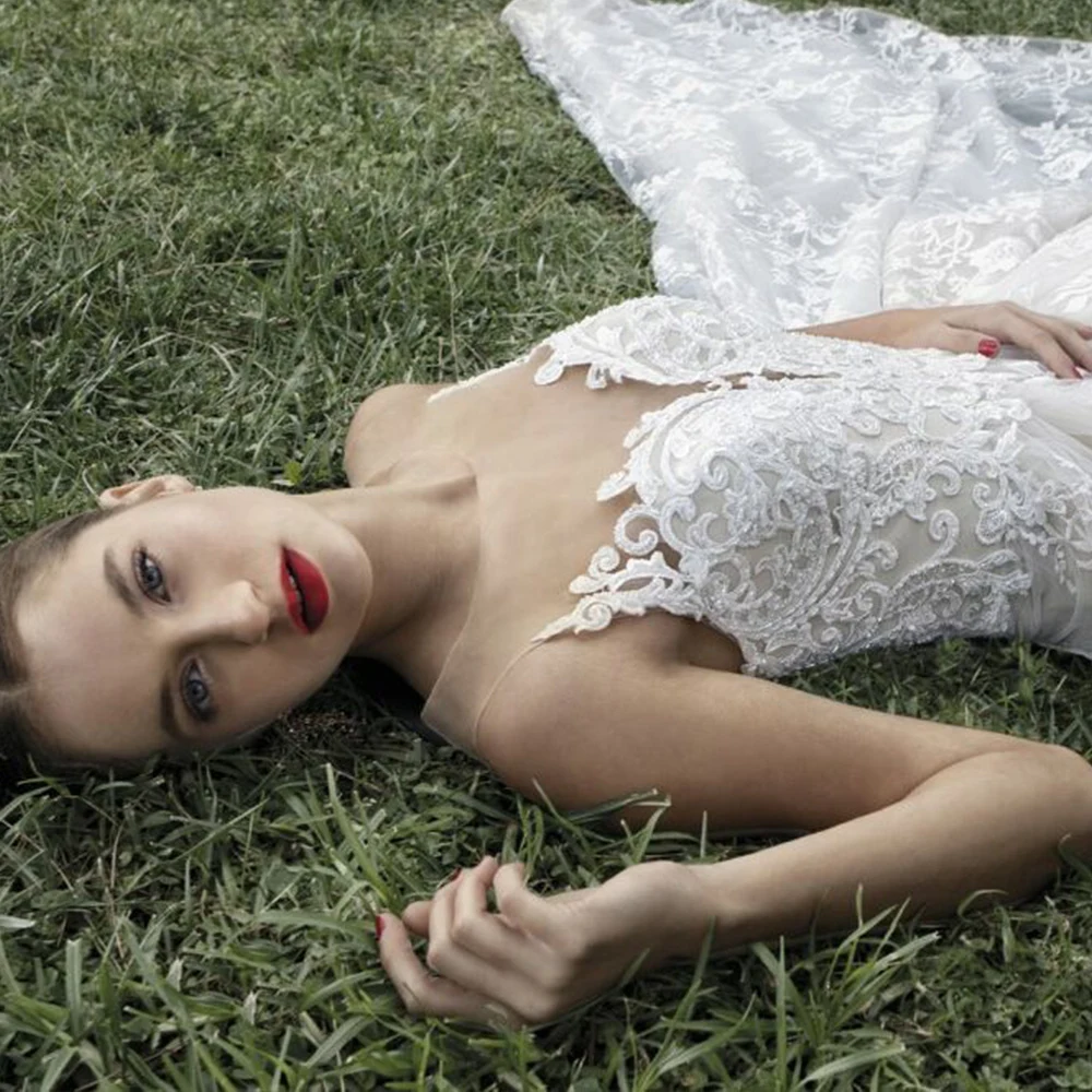 2020 кружевные свадебные платья трапециевидной формы Vestidos De Novia Renda Бисероплетение Аппликации кружевное свадебное платье Китай онлайн