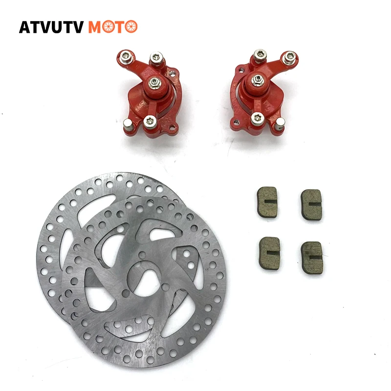 Front Rear Disc Brake Caliper Pads disc 140mm For 47cc 49cc Chinese Mini Moto Kids ATV Quad Dirt Pocket Bike Red Color | Автомобили и