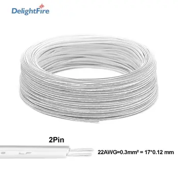 

2 Pin White Cable SM JST LED Connector Cable 0.3mm 2 Electrical Tinned Copper 2pin Wire For 5050 Rigid Strip Lighting LED Driver