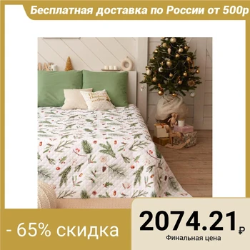 

Bedspread "Ethel" Euro Spruce branches, 230x210 cm, microfiber 5080094