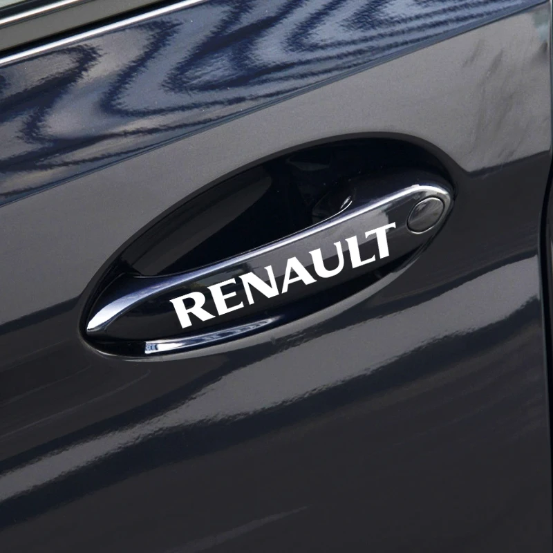 4 шт. силовая дверная ручка автомобильные наклейки для Renault koleos duster megane 2 logan renault clio аксессуары