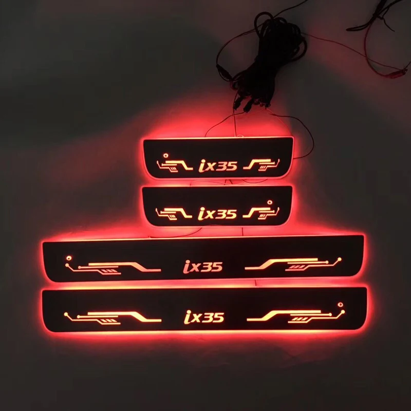 Applicable to ix35 Streaming colour LED Lamp Door sills Welcome Pedal/Dynamic Lighting Vehicle Threshold For HYUNDAI IX35