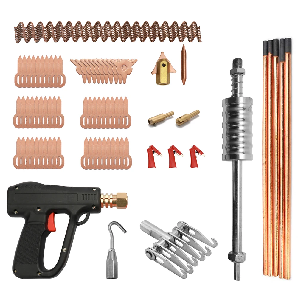 

86pcs Dent Puller Kit Car Body Welding Tool Repairing Tools Spot Welding Electrodes Spotter Welder Machine Welding Machine