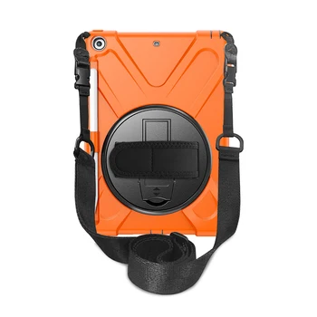 

Rugged Case Protective Slim Hard Easy Use Carry Strap Anti-fall 360 Rotating Kickstand Tablet Cover Silicone For IPad 10.2 2019