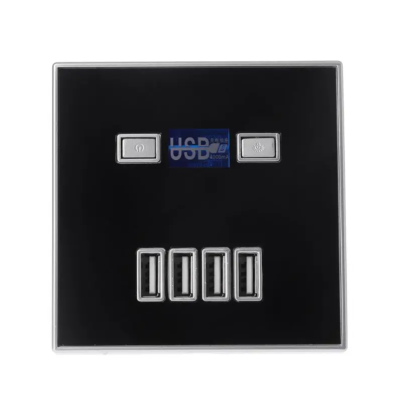 220V 4A 86 type 4 usb порты настенная розетка адаптер зарядное устройство Панель