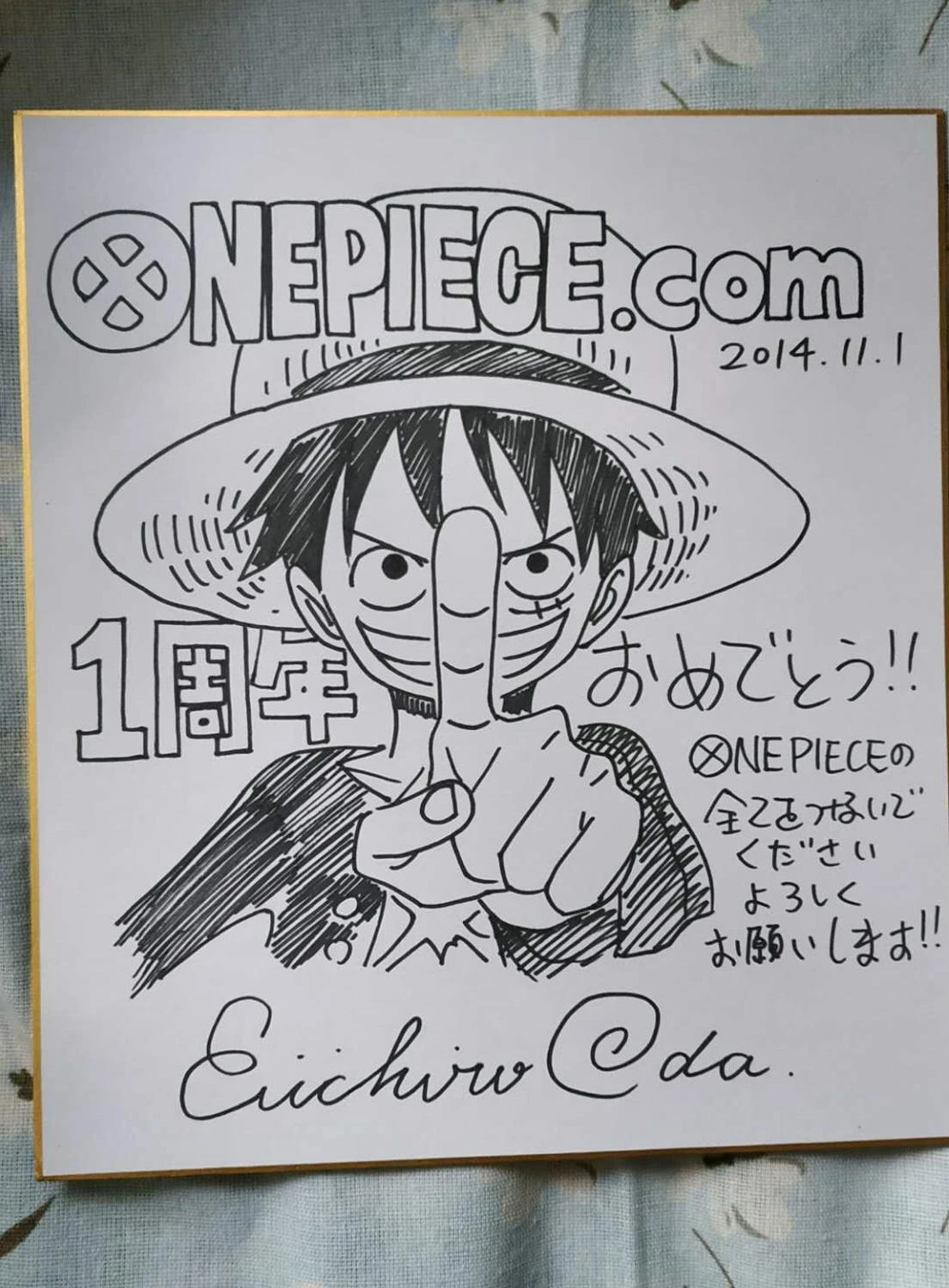 手描き尾田栄一郎ワンピースshikishiアートボード直筆サイン入り27 24 03a カード 招待状 Aliexpress