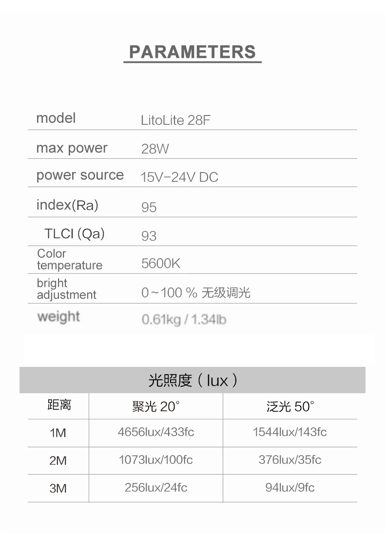 Nanguang Litolite 28F светодиодный COB светильник 28 Вт фотографический светильник ing для студийной камеры фото видео съемки Youtube Tiktok студийный светильник