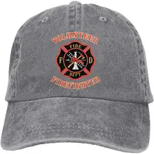 Мужская и женская волонтерская пожарная с Мальтийским крестом бейсболка Джинсовая Шляпа для папы Кепка водителя грузовика