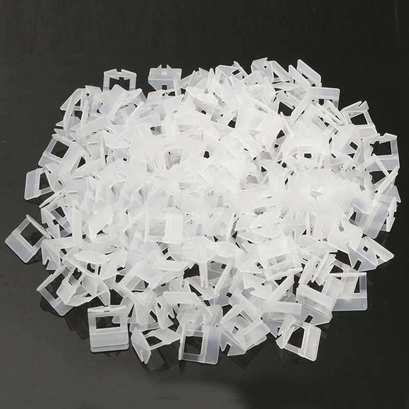 

High Quality 500Pcs Tile Leveling System Clips Kit Wall Floor Tile Spacer Tiling Tool 1.0/1.5/2 Mm