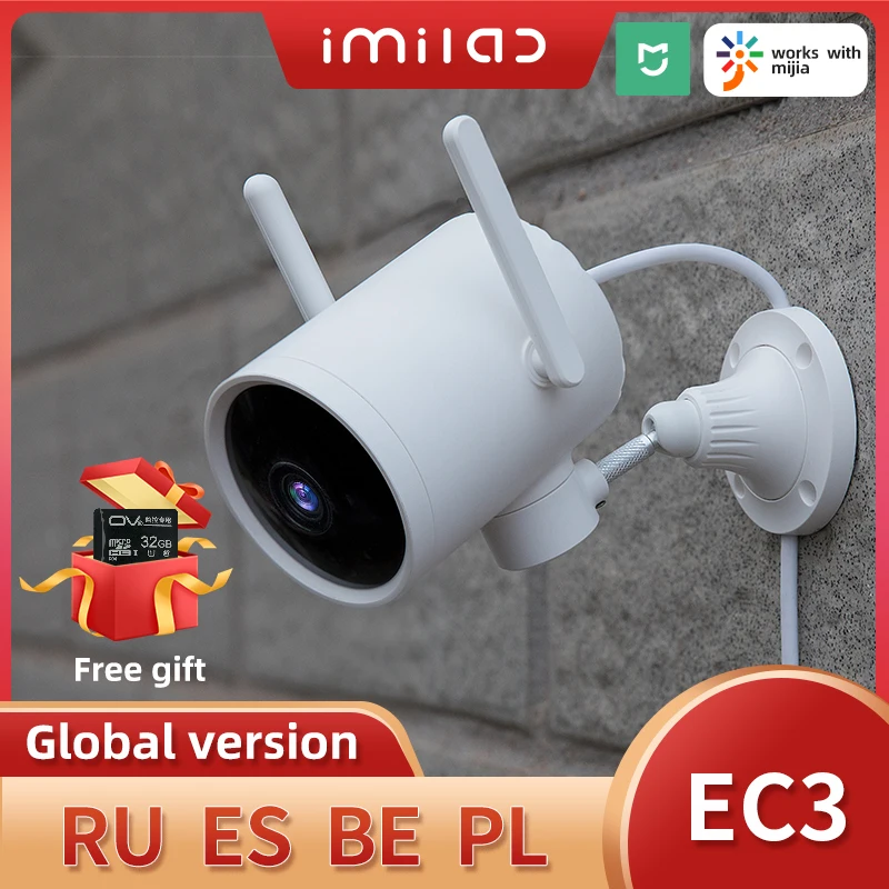 IMILAB EC3 Outdoor Wifi Camera Ip Mi Home Security Camera 2K Night Vision Camera HUman Dection Cctv Video Surveillance Camera