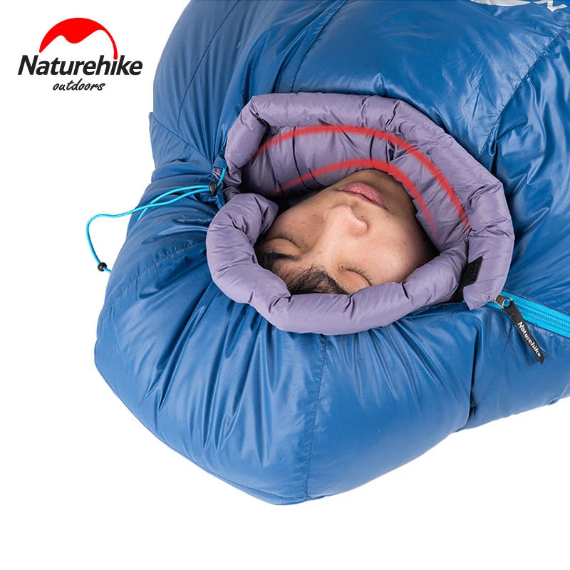 Naturehike ULG400 Sleeping Bag Ultralight Compact Goose Down Camping Sleeping Bag Waterproof Mummy Winter Outdoor