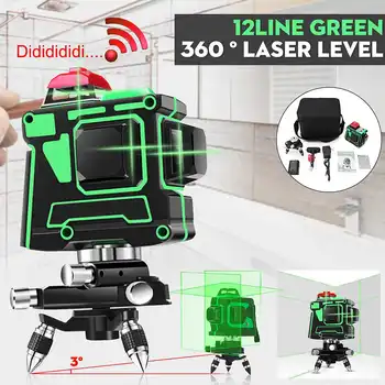 

ZEAST Laser Level 12 Lines 3D Self-Leveling 360 Horizontal And Vertical Cross Super Powerful Green Laser Beam Line
