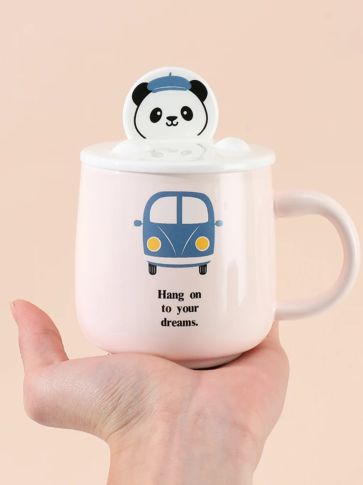 

Мультфильм мобильный телефон держатель керамическая чашка творческая личность кружка с крышкой Ложка бытовой милая пара Питьевая чашка женский крышкой