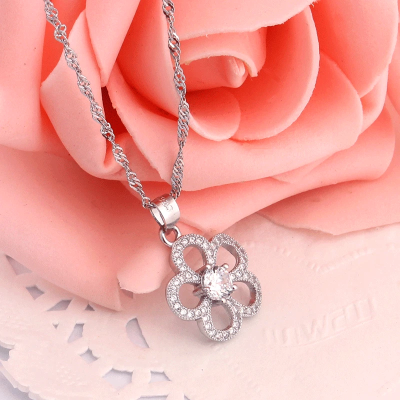 925 пробы ожерелье с кристаллами сливы популярные украшения оптовые цены, модное ожерелье женские ювелирные изделия 4 юаней/грамм распродажа