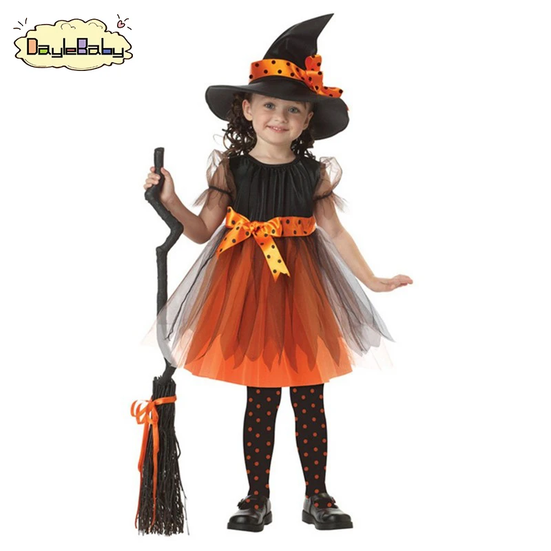 

2019 Halloween Girls Dress Carnival Princess Dress Kids Tutu Clothes Fashion Children's Kids Infant Dress Costumes 1- 12 Years