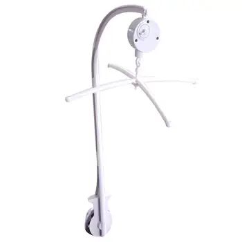 

Dropshipping White crib mobile bed bell toy frame arm bracket + clockwork music box bed bell toy, baby's head bell hanging
