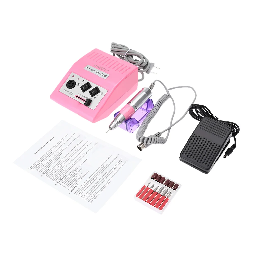 

ANSELF 20,000RPM Pro Electric Nail Drill Machine Set Manicure Tool Sanding Carving Electric Manicure Drills Machine Kit EU Plug