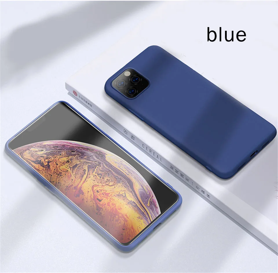 Тонкий мягкий чехол для iPhone для айфона 7 8 6 6s Plus 5S 5 жидкий силиконовый чехол карамельный чехол цвет Coque Capa для iPhone для айфона X Xs 11 Pro Max XR - Цвет: dark blue