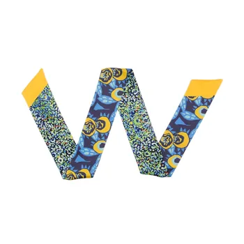 

34" Silk Skinny Hair Scarf Headband Handbag Handle Wraps Scarves Neckerchiefs for Women Waist Belt Bandana Kerchief