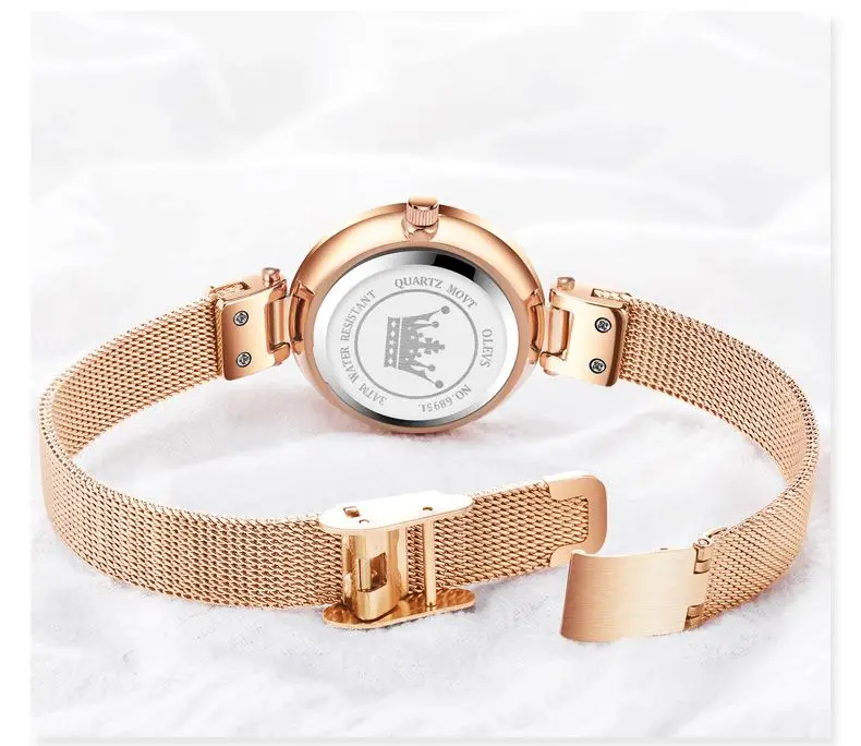 OLEVS Women Watch Dial Mesh Bracelet Watch, Lady Waterproof Quartz Watch