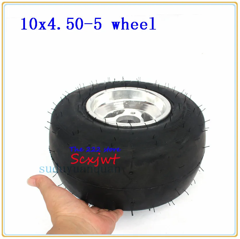 GO KART wheel front 10X4.50-5 Inch Aluminum Alloy Wheel Rim Hub and vacuum tire tyre fits for KARTING ATV UTV Buggy go-kart
