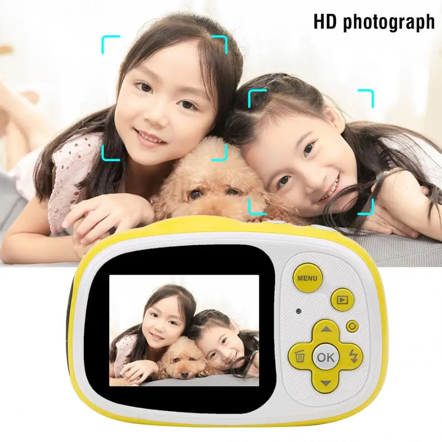 2 дюйма ips 720P HD экран 8MP Водонепроницаемый 6X зум Детская цифровая камера милый