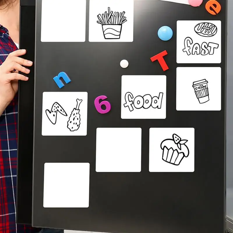 Removível Whiteboard adesivos com caneta, DIY, Dry Erase, Sticky Notes com uma caneta, 12pcs