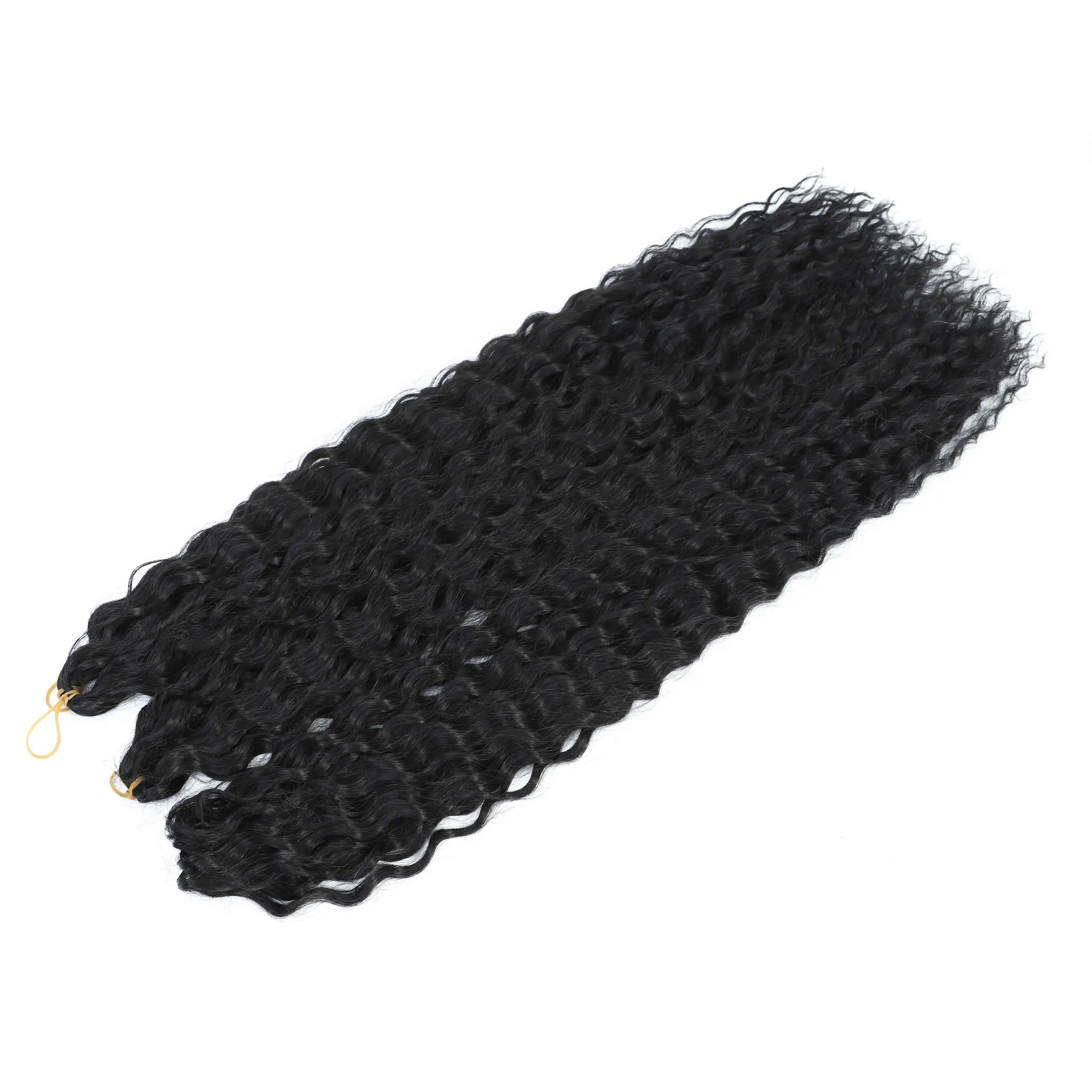 YunRong Synthetic Curl Hair Soft Braiding Extension 30 Inches Crochet Hair Long Water Wave Ombre Color Hair