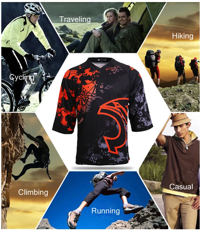 X-Tiger MTB Даунхилл велосипедная Джерси Горный велосипед футболка гонки на велосипедах велосипедные Костюмы летние быстросохнущие рубашка с мотоциклами