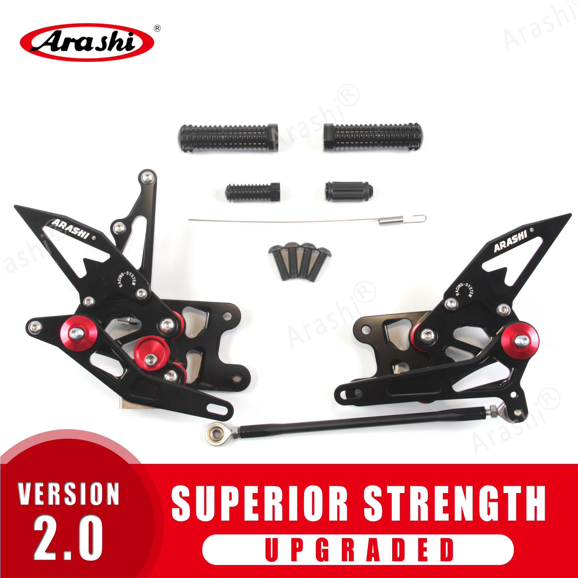 Араши GSXR 1000 K7 Rider Rearset Регулируемые подножки для SUZUKI GSXR1000 GSX-R 1000 2007 2008 мотоцикла с ЧПУ