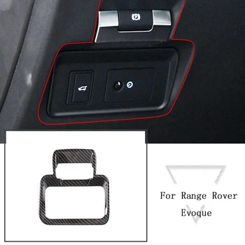 

Carbon Fiber Style Car Electronic handbrake Tailgate Switch Decorative Frame Trim Accessories For Range Rover Evoque 2020
