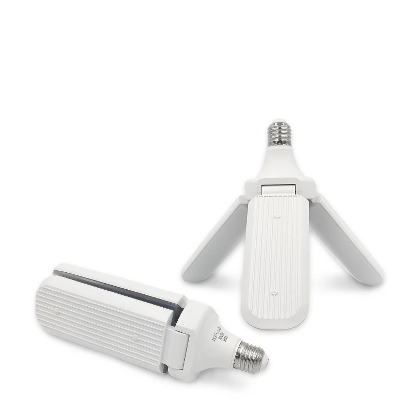 LED Bulb 45W E27 220V 30W 60W Home Energy Saving High Brightness Pendant Light Foldable Fan Blade LED Garage Light