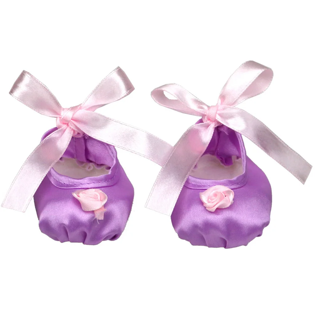 Purple Ballet Satin Slippers Dance Shoes for 18