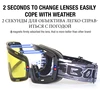 Ski Goggles Snowboard Mask For Men Women Skiing Eyewear UV400 Snow Protection Over Glasses Magnetic Mountaineering Glasses 3