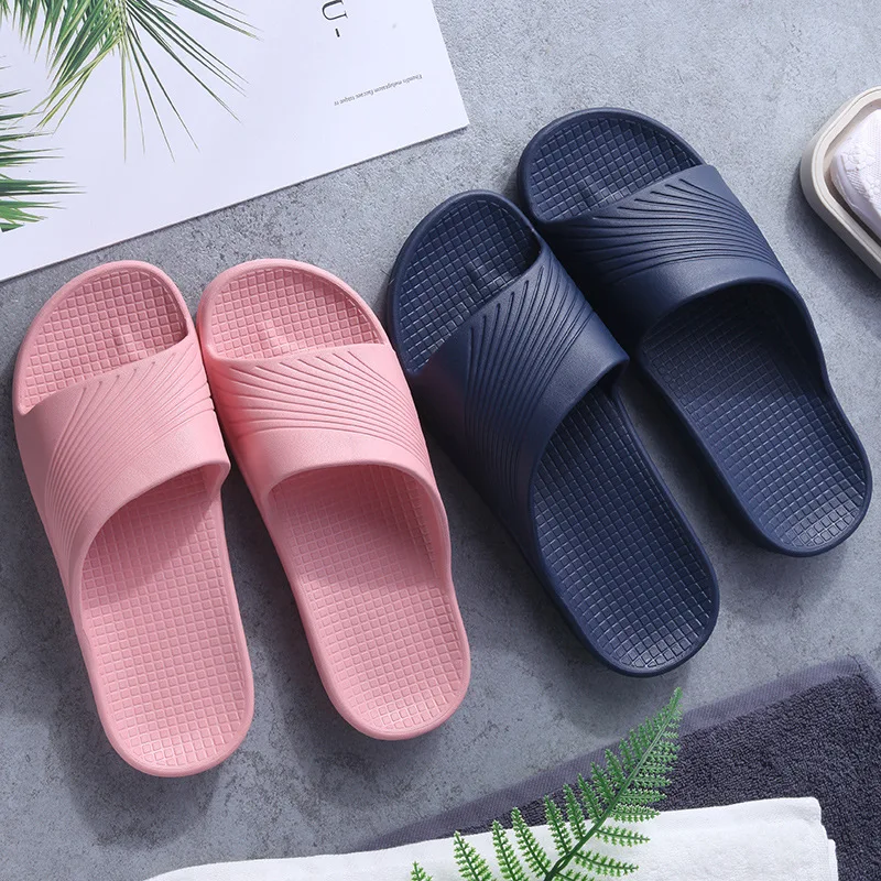 

Home Household Massage Comfortable Simple Slippers Solid Color Couples Slipper Bathroom Anti-slip Couples Slipper