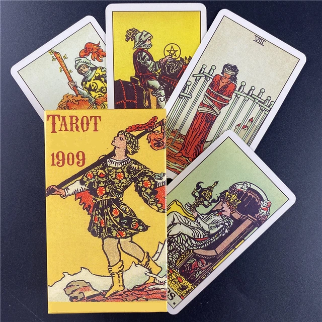 Venda quente 78 cartas de tarô 1909 para adivinhação uso pessoal oracle  deck versão completa inglês jogos de tabuleiro com pdf guidebook -  AliExpress