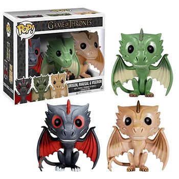 

FUNKO POP Game of Thrones RHAEGAL VISERION DROGON FigureToys Collection model toy for children