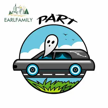 

EARLFAMILY 13cm x 12.8cm for Vehicle Ghost Road Part RV Decal Personality Anime Refrigerator Bumper Surfboard VAN Car Stickers