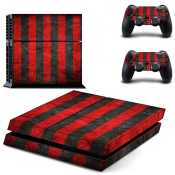 

Red And Black Line Style Decal Skin Sticker for PS4 Playstation 4 Console Protection Film + 2Pcs Controllers Protective Cover