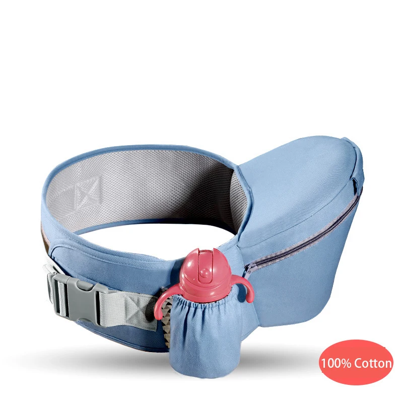Cotton Denim Blue Детский поясной стул-слинг, Многофункциональный Детский Светильник для новорожденных, четыре сезона - Цвет: Cotton Denim Blue